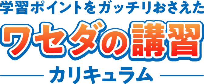 学習ポイントをガッチリおさえたワセダの講習