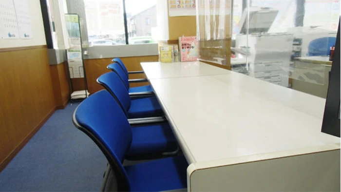 清潔な受付スペース！ご来塾お待ちしています！