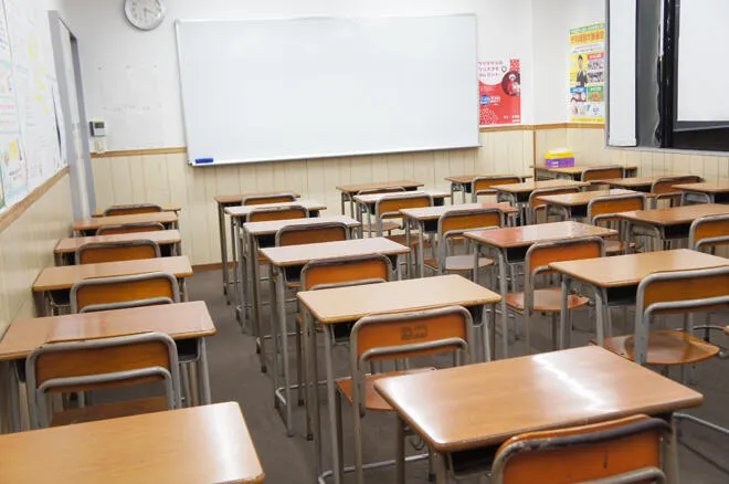 広い教室でゆとりを持って授業を受ける事ができます！