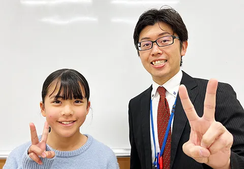 定期テスト100点獲得した生徒01